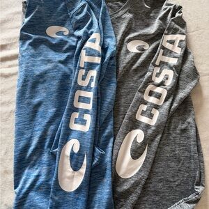 Costa Men’s Long Sleeve Tees - Blue and Gray/Navy